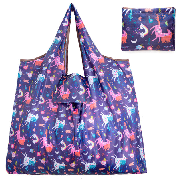 Big Size Thick Nylon Large Tote ECO Reusable Polyester Portable Shoulder Women&#39;s Handbags Folding Pouch Shopping Bag Foldable