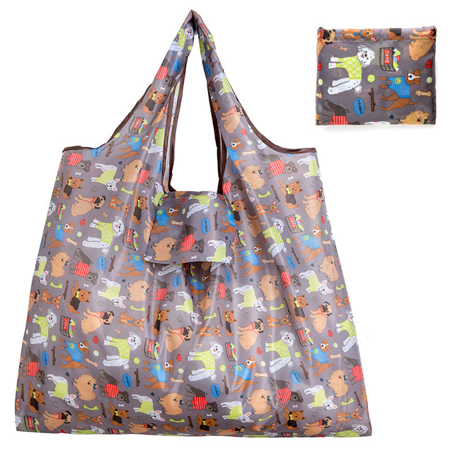 Big Size Thick Nylon Large Tote ECO Reusable Polyester Portable Shoulder Women&#39;s Handbags Folding Pouch Shopping Bag Foldable