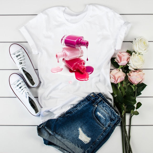 C2C Mall 3D Print Vogue Tumblr Spring Ladies Graphic T-Shirt