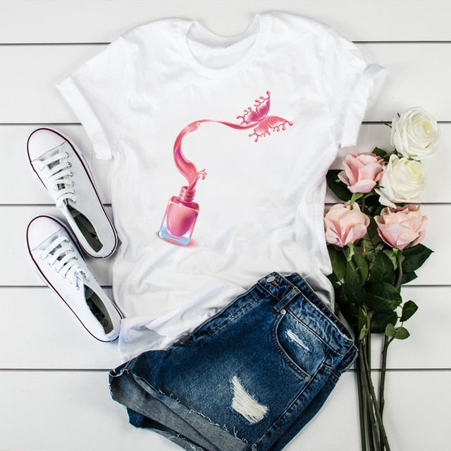 C2C Mall 3D Print Bonjean Vogue Tumblr Ladies Graphic T-Shirt