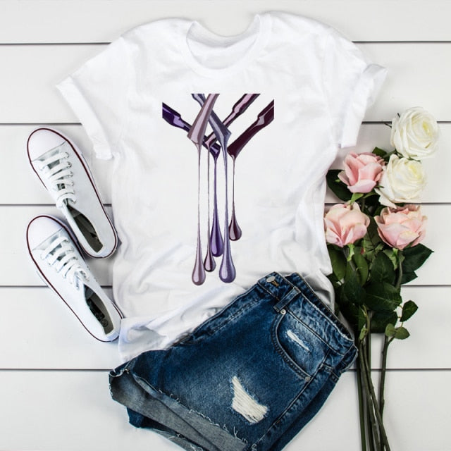 C2C Mall 3D Print Bonjean Vogue Tumblr Ladies Graphic T-Shirt