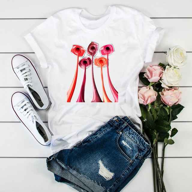 C2C Mall 3D Print Vogue Tumblr Spring Ladies Graphic T-Shirt