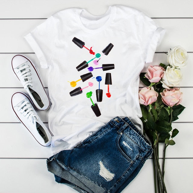 C2C Mall 3D Print Bonjean Vogue Tumblr Ladies Graphic T-Shirt