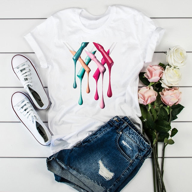 C2C Mall 3D Print Bonjean Vogue Tumblr Ladies Graphic T-Shirt