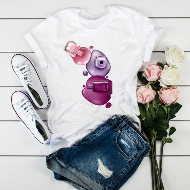 C2C Mall 3D Print Vogue Tumblr Spring Ladies Graphic T-Shirt
