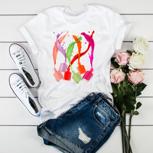 C2C Mall 3D Print Bonjean Vogue Tumblr Ladies Graphic T-Shirt