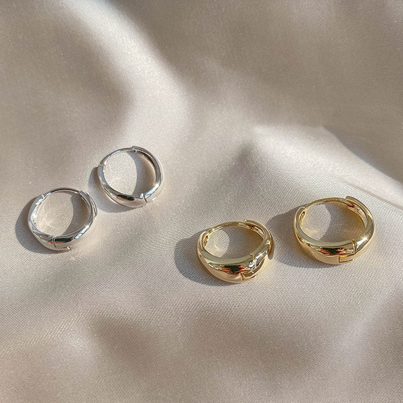 XIYANIKE 925 Sterling Silver Circle Arc Earrings Trendy Retro Simple Hot Sexy Exquisite Couple Valentine's Day Gift Cерьга