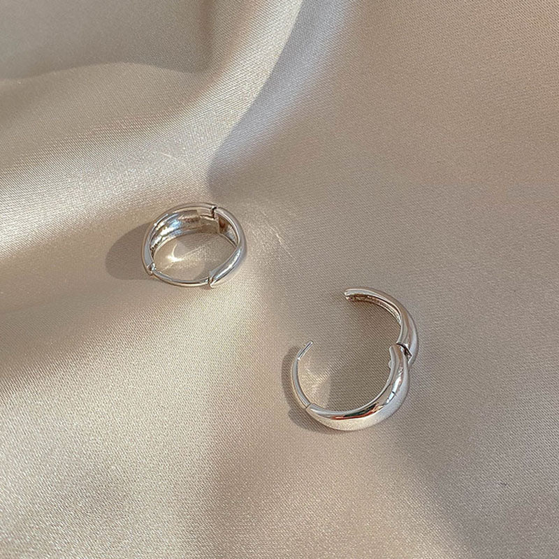 XIYANIKE 925 Sterling Silver Circle Arc Earrings Trendy Retro Simple Hot Sexy Exquisite Couple Valentine's Day Gift Cерьга