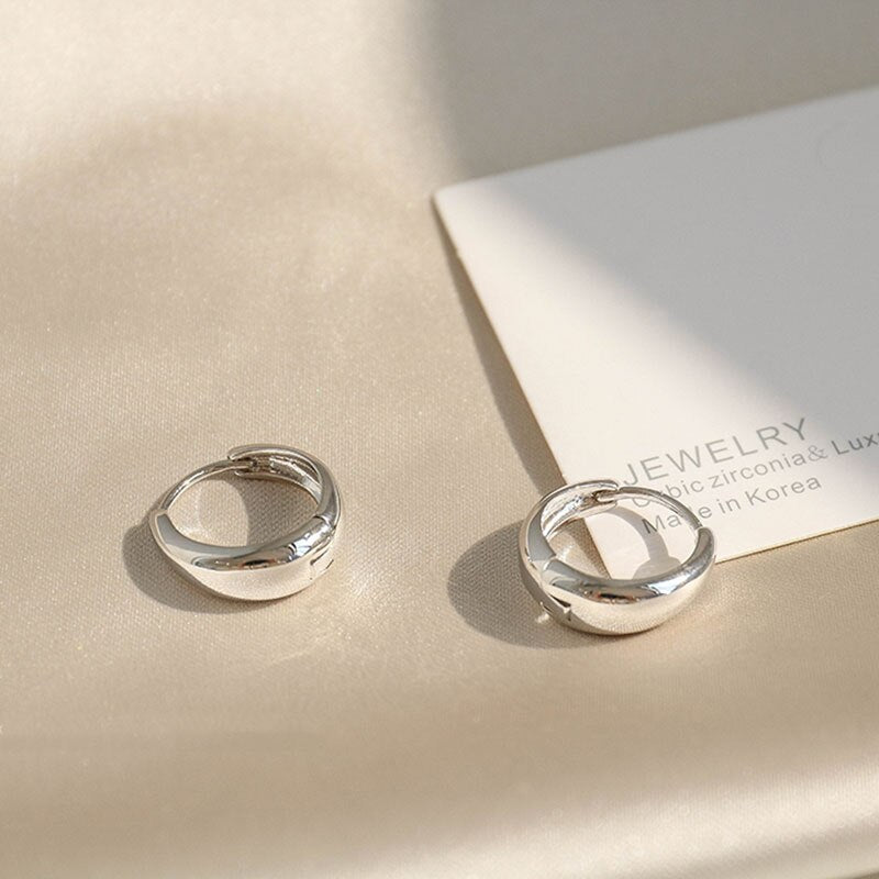 XIYANIKE 925 Sterling Silver Circle Arc Earrings Trendy Retro Simple Hot Sexy Exquisite Couple Valentine's Day Gift Cерьга