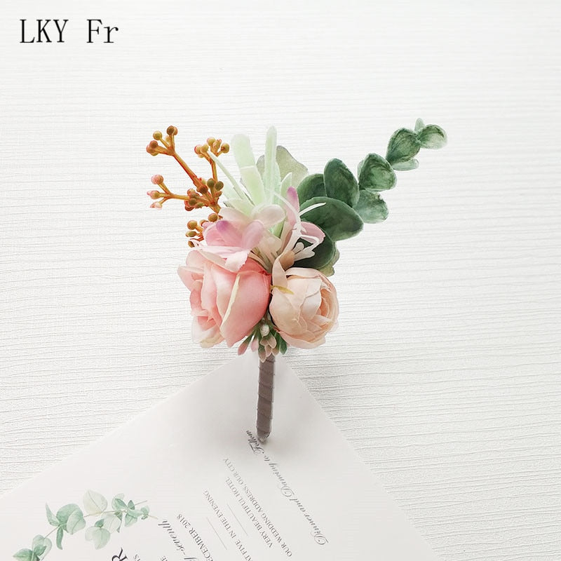 C2C Boutonniere Flowers Wedding Corsage Pin