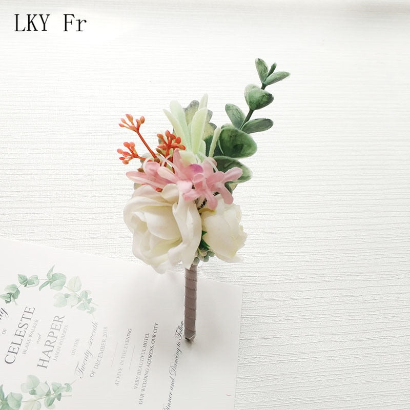 C2C Boutonniere Flowers Wedding Corsage Pin