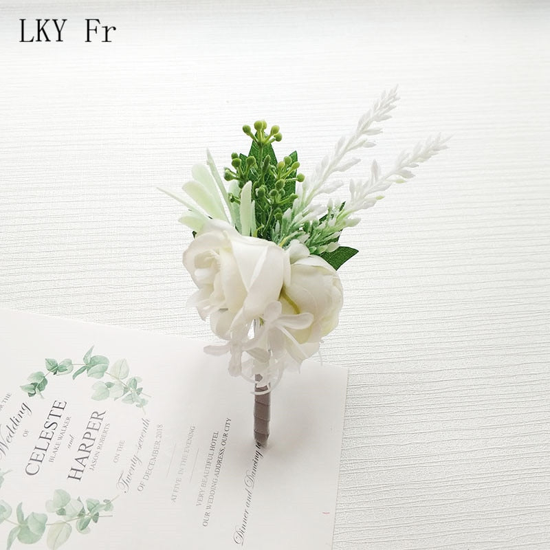 C2C Boutonniere Flowers Wedding Corsage Pin