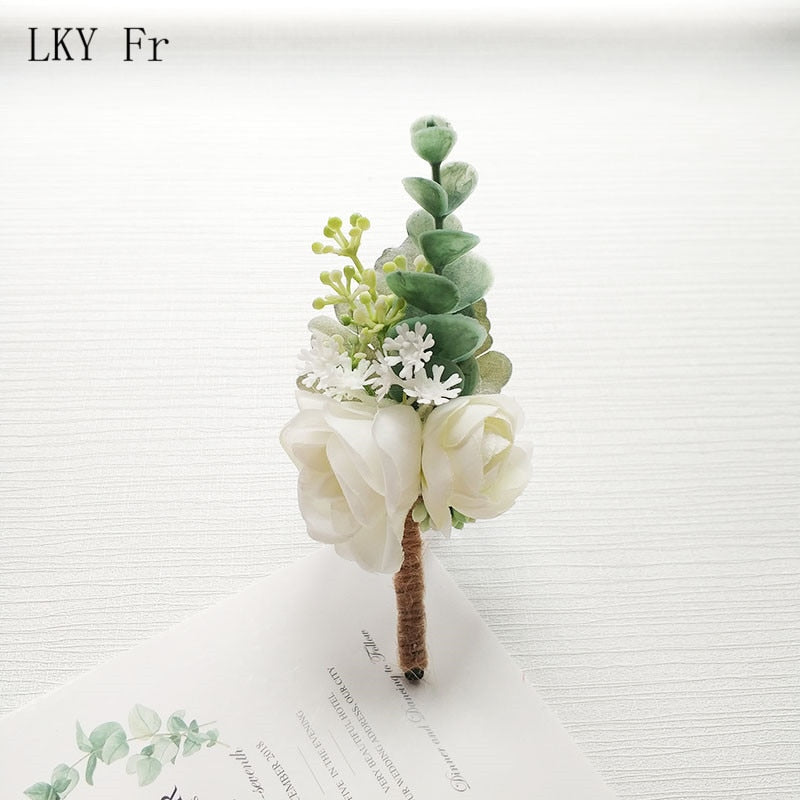 C2C Boutonniere Flowers Wedding Corsage Pin