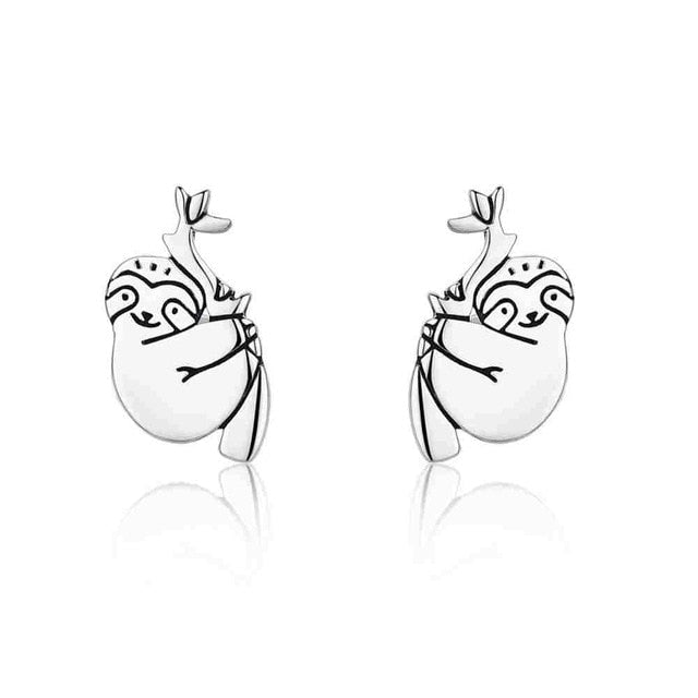 WOSTU Flower Heart Stud Earrings 100% 925 Sterling Silver Pearl Small Earrings For Women Wedding Engagement Jewelry Gifts