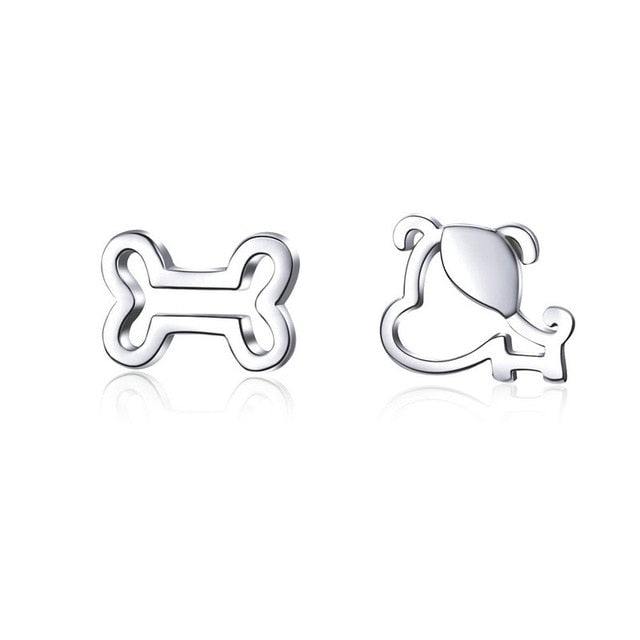 WOSTU Flower Heart Stud Earrings 100% 925 Sterling Silver Pearl Small Earrings For Women Wedding Engagement Jewelry Gifts