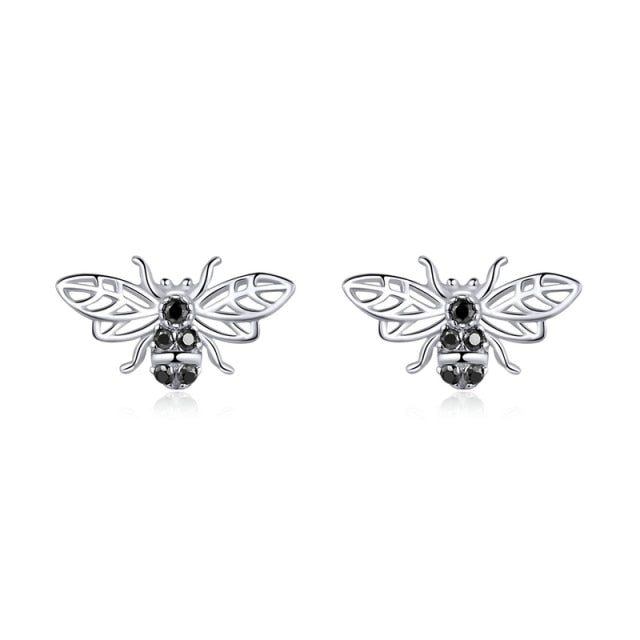 WOSTU Flower Heart Stud Earrings 100% 925 Sterling Silver Pearl Small Earrings For Women Wedding Engagement Jewelry Gifts