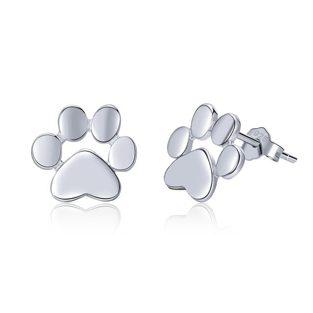 C2C Mall-925 Sterling Silver Paw Stud Earrings for Women