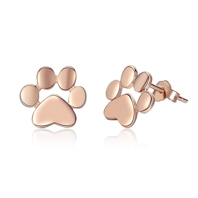C2C Mall-925 Sterling Silver Paw Stud Earrings for Women