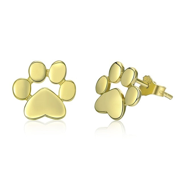 C2C Mall-925 Sterling Silver Paw Stud Earrings for Women