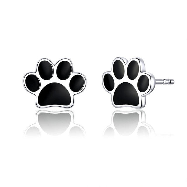 C2C Mall-925 Sterling Silver Paw Stud Earrings for Women