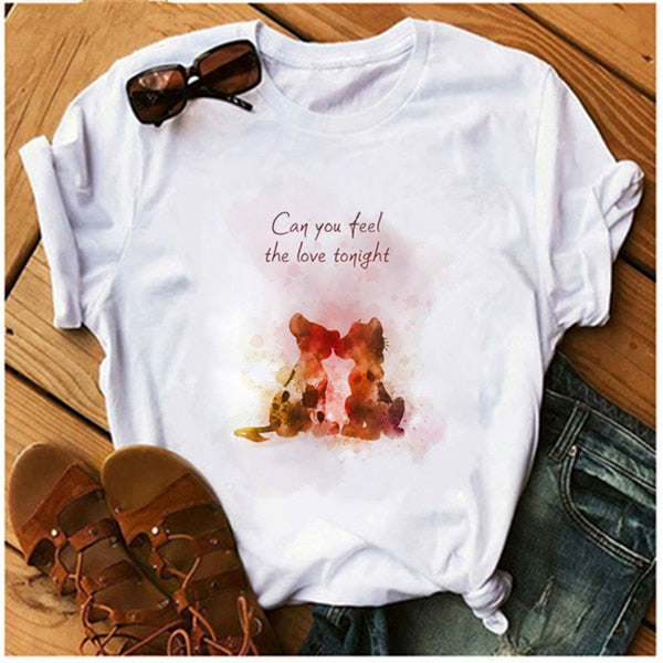 C2C Mall AOWOF Lion King Cartoon Print Ladies T-shirt