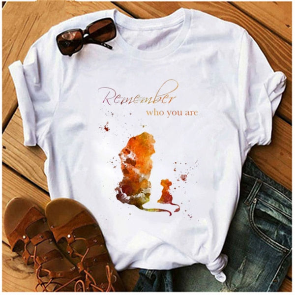 C2C Mall AOWOF Lion King Cartoon Print Ladies T-shirt