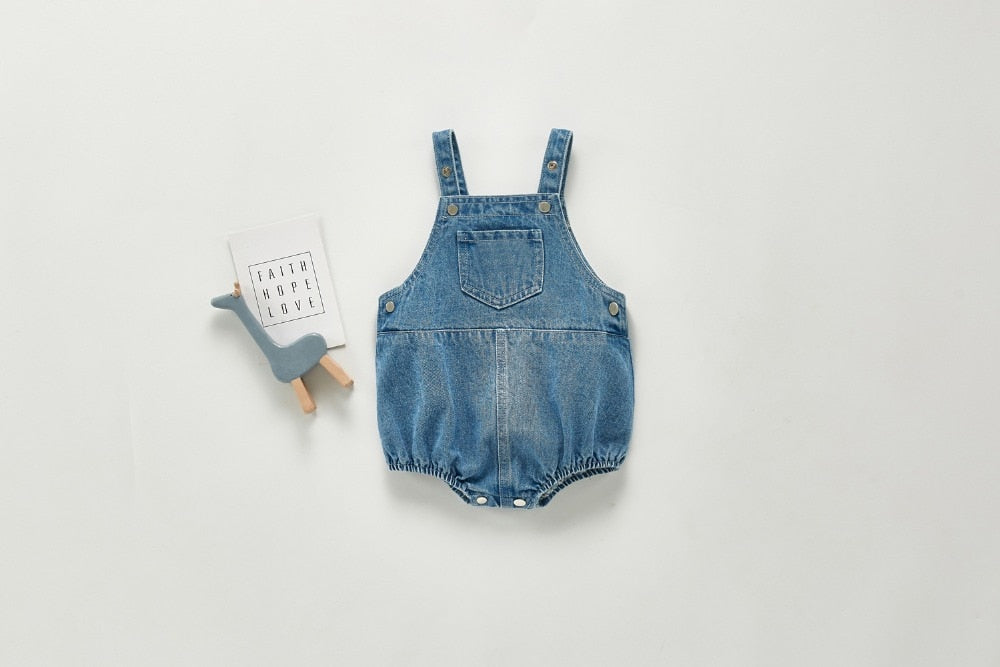 C2C Mall- Campure Baby Unisex Sleeveless Denim Romper