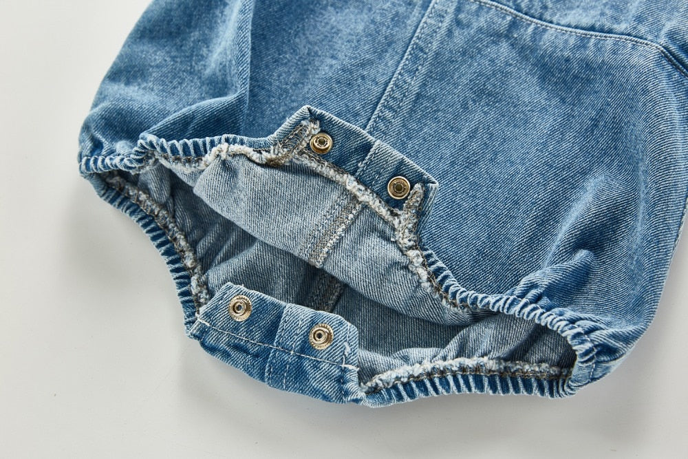 C2C Mall- Campure Baby Unisex Sleeveless Denim Romper