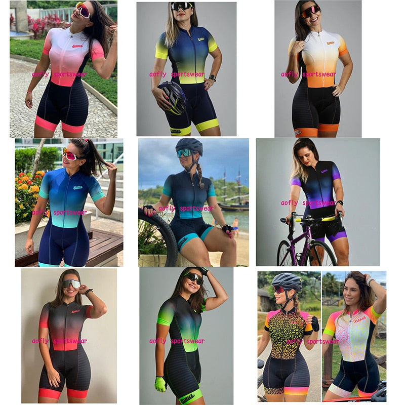 XAMA Pro Triathlon Cycling Jersey Ladies Short Set