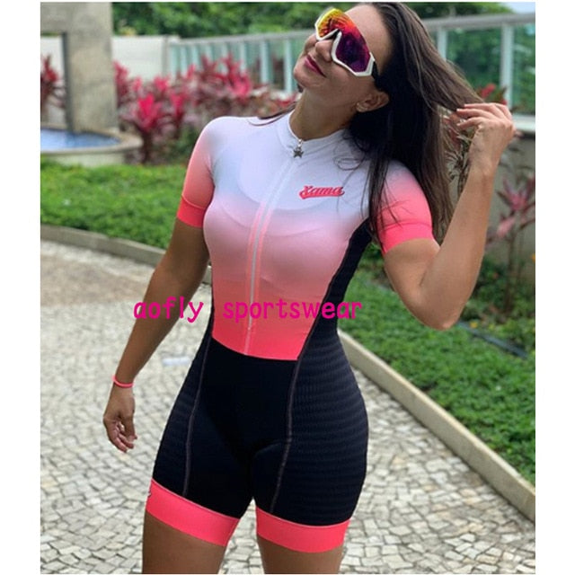 XAMA Pro Triathlon Cycling Jersey Ladies Short Set