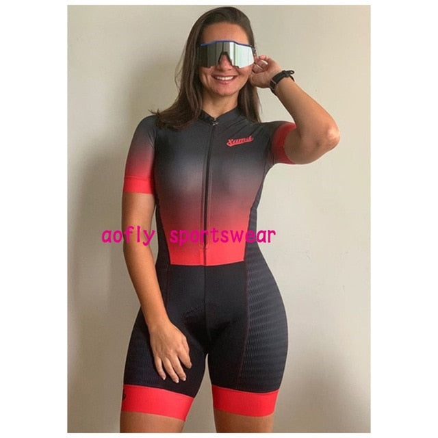 XAMA Pro Triathlon Cycling Jersey Ladies Short Set