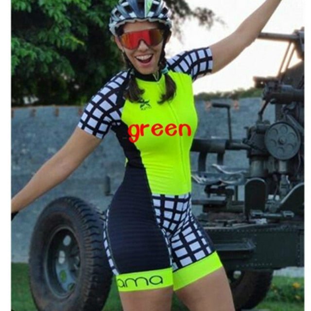 XAMA Pro Triathlon Cycling Jersey Ladies Short Set