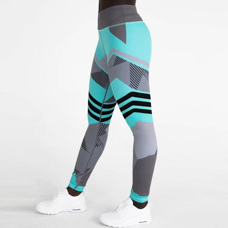 Geometric Printed Leggings Slim Tights Leggings
