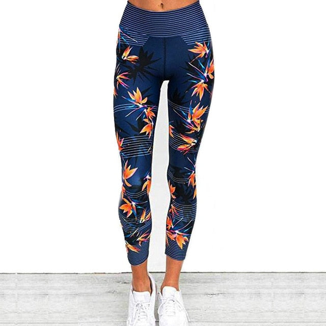 Geometric Printed Leggings Slim Tights Leggings