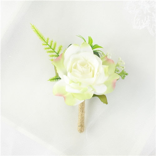C2C Wedding Silk Rustic Boutonniere