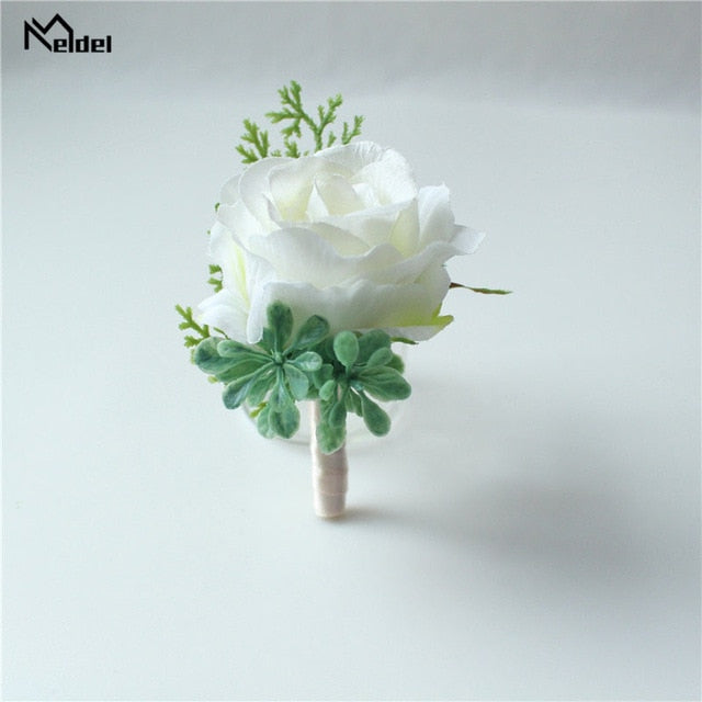 C2C Wedding Silk Rustic Boutonniere