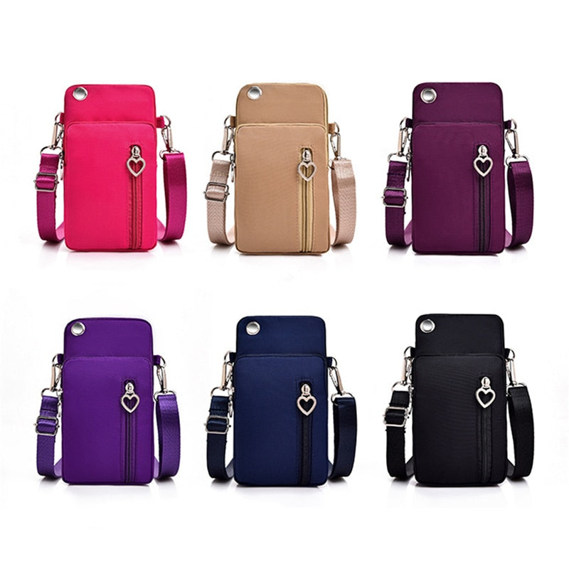 Smile Fairy Mini Shoulder Diagonal Multi-Function Earphone Pouch Sports Bag