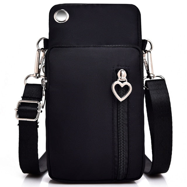 Smile Fairy Mini Shoulder Diagonal Multi-Function Earphone Pouch Sports Bag