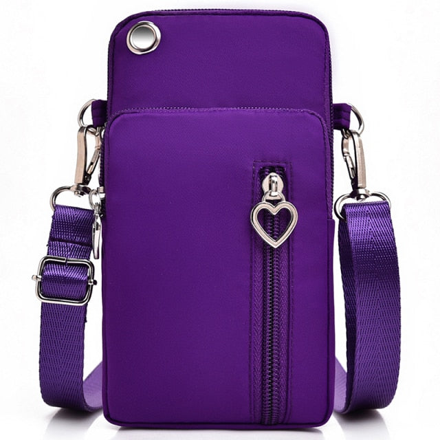 Smile Fairy Mini Shoulder Diagonal Multi-Function Earphone Pouch Sports Bag
