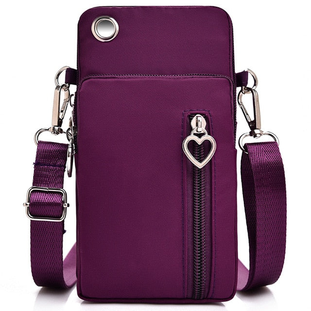 Smile Fairy Mini Shoulder Diagonal Multi-Function Earphone Pouch Sports Bag