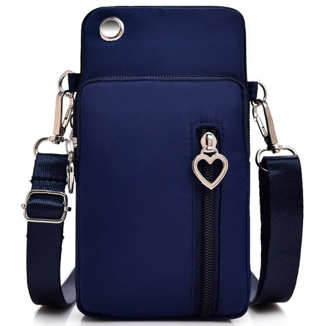 Smile Fairy Mini Shoulder Diagonal Multi-Function Earphone Pouch Sports Bag