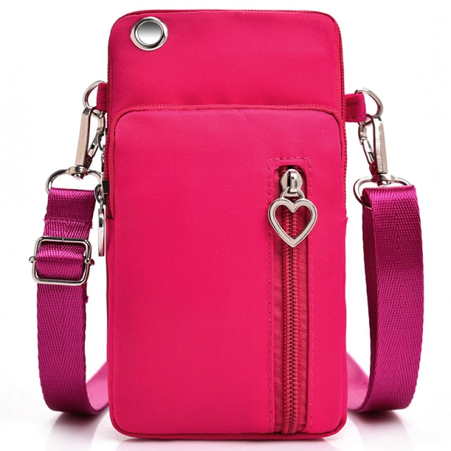 Smile Fairy Mini Shoulder Diagonal Multi-Function Earphone Pouch Sports Bag