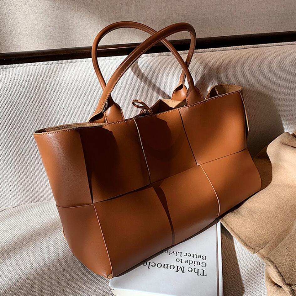 C2C Luxury Brand Large Weave Leather bag