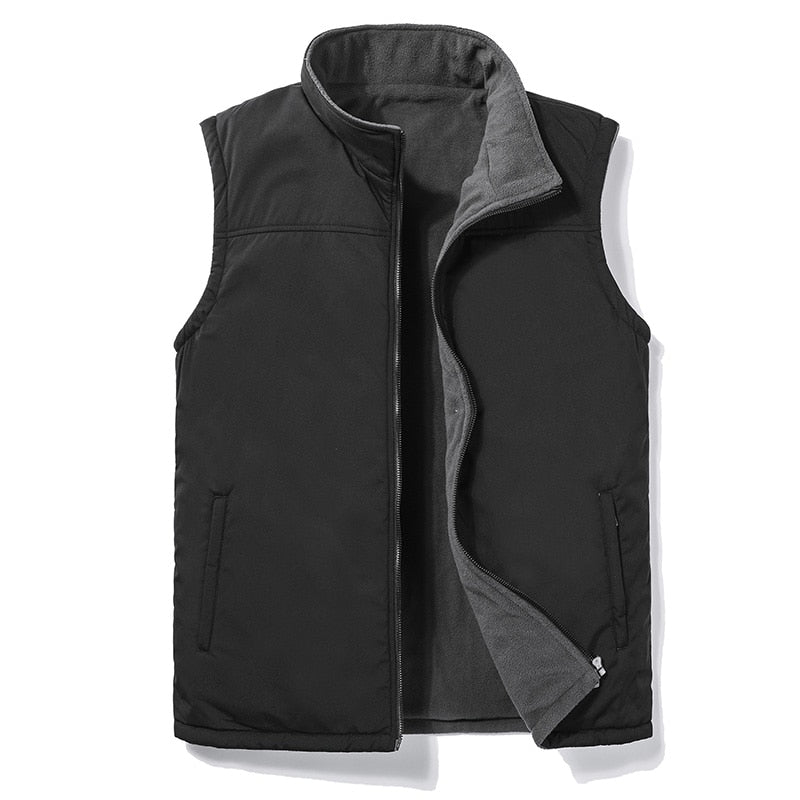 Thick Sleeveless Outwear Fleece Mens Casual Vest