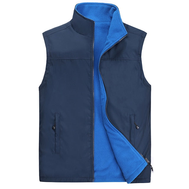 Thick Sleeveless Outwear Fleece Mens Casual Vest