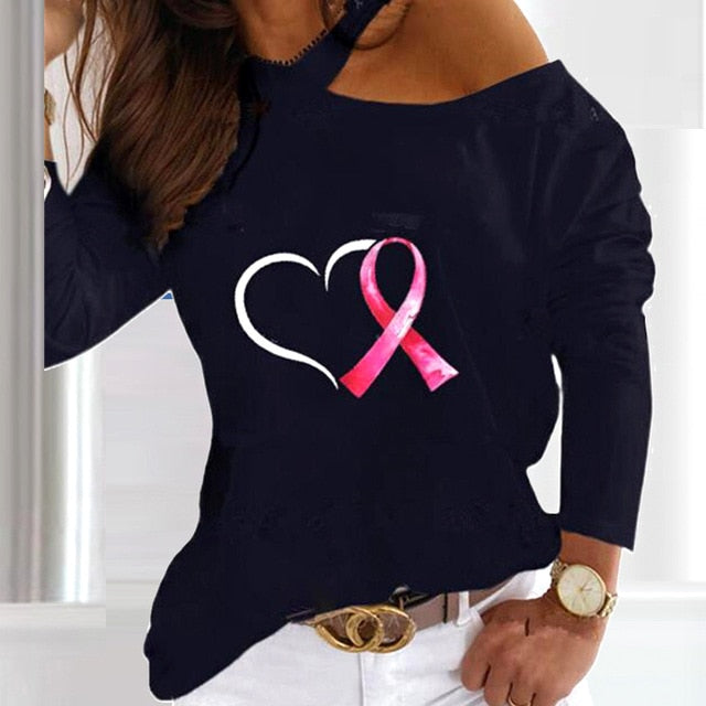 C2C Mall-Chiffon Elegant Halter Long Sleeve Off Shoulder Ladies Blouse