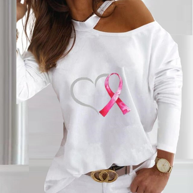 C2C Mall-Chiffon Elegant Halter Long Sleeve Off Shoulder Ladies Blouse