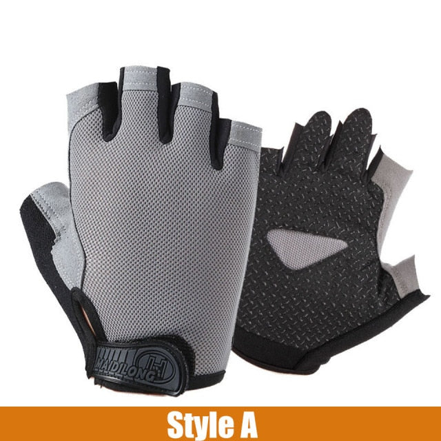 Silicone Anti-slip and Anti-sweat Half Finger Bicycle Unisex Glove D40