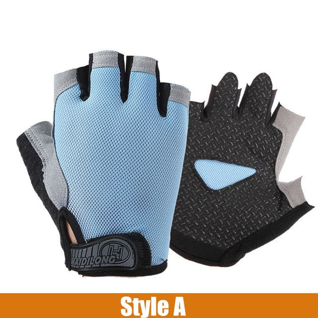 Silicone Anti-slip and Anti-sweat Half Finger Bicycle Unisex Glove D40
