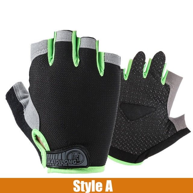 Silicone Anti-slip and Anti-sweat Half Finger Bicycle Unisex Glove D40